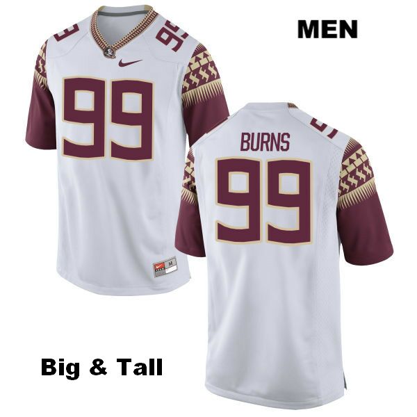 Men's NCAA Nike Florida State Seminoles #99 Brian Burns College Big & Tall White Stitched Authentic Football Jersey HMX7769JA